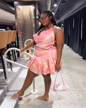 Load image into Gallery viewer, Pink Dragon Cowl Top & Pleated Skirt