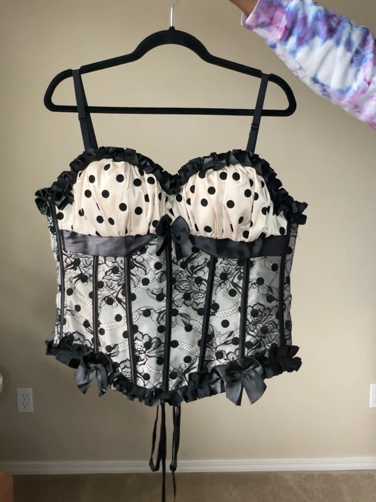 Satin Polka Dot Corset XL (1/1) – Naheemah Azor