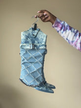 Load image into Gallery viewer, Marbled Denim Boots (1/1)