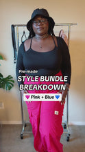 Load and play video in Gallery viewer, Curated Thrift Bundle L/XL - Pink & Blue Western (0/1)
