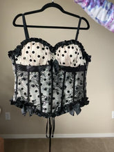 Load and play video in Gallery viewer, Satin Polka Dot Corset XL (1/1)