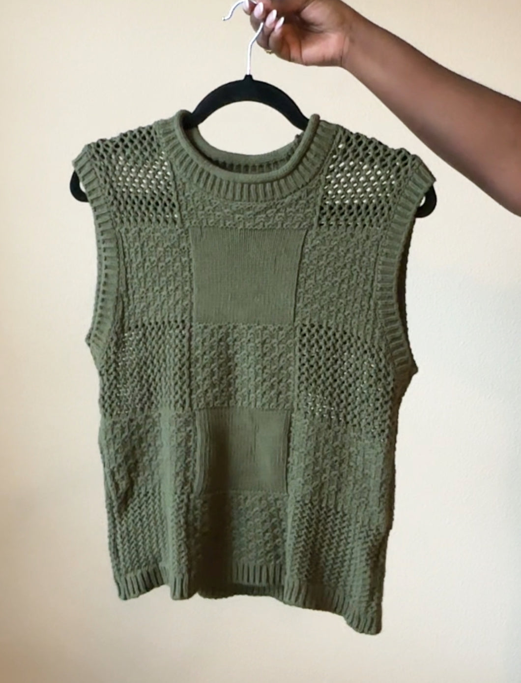 Knit Cotton Sweater Vest L (1/1)