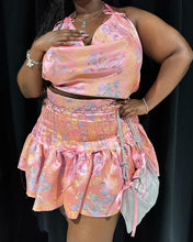 Load image into Gallery viewer, Pink Dragon Cowl Top &amp; Pleated Skirt
