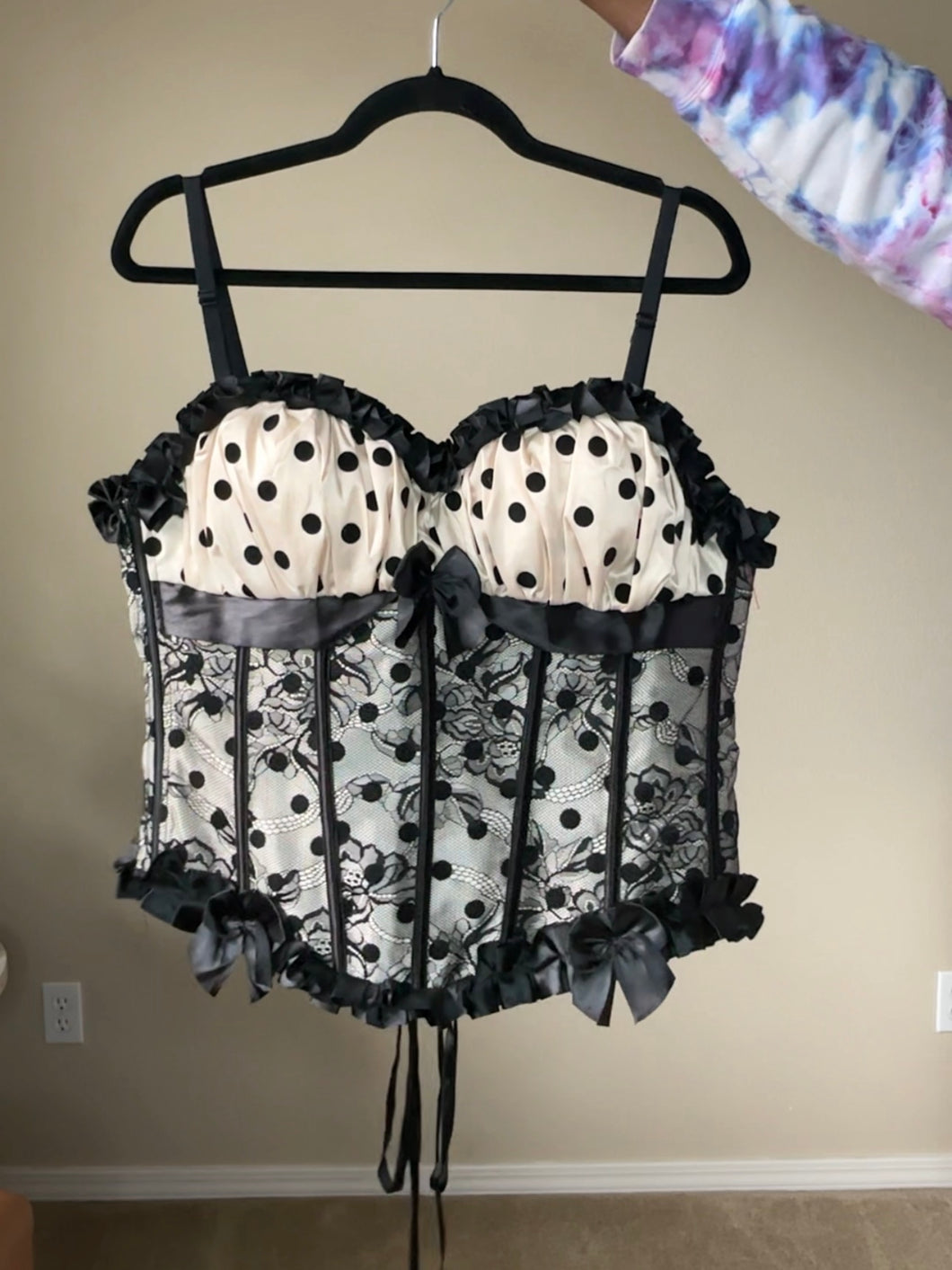 Satin Polka Dot Corset XL (1/1)