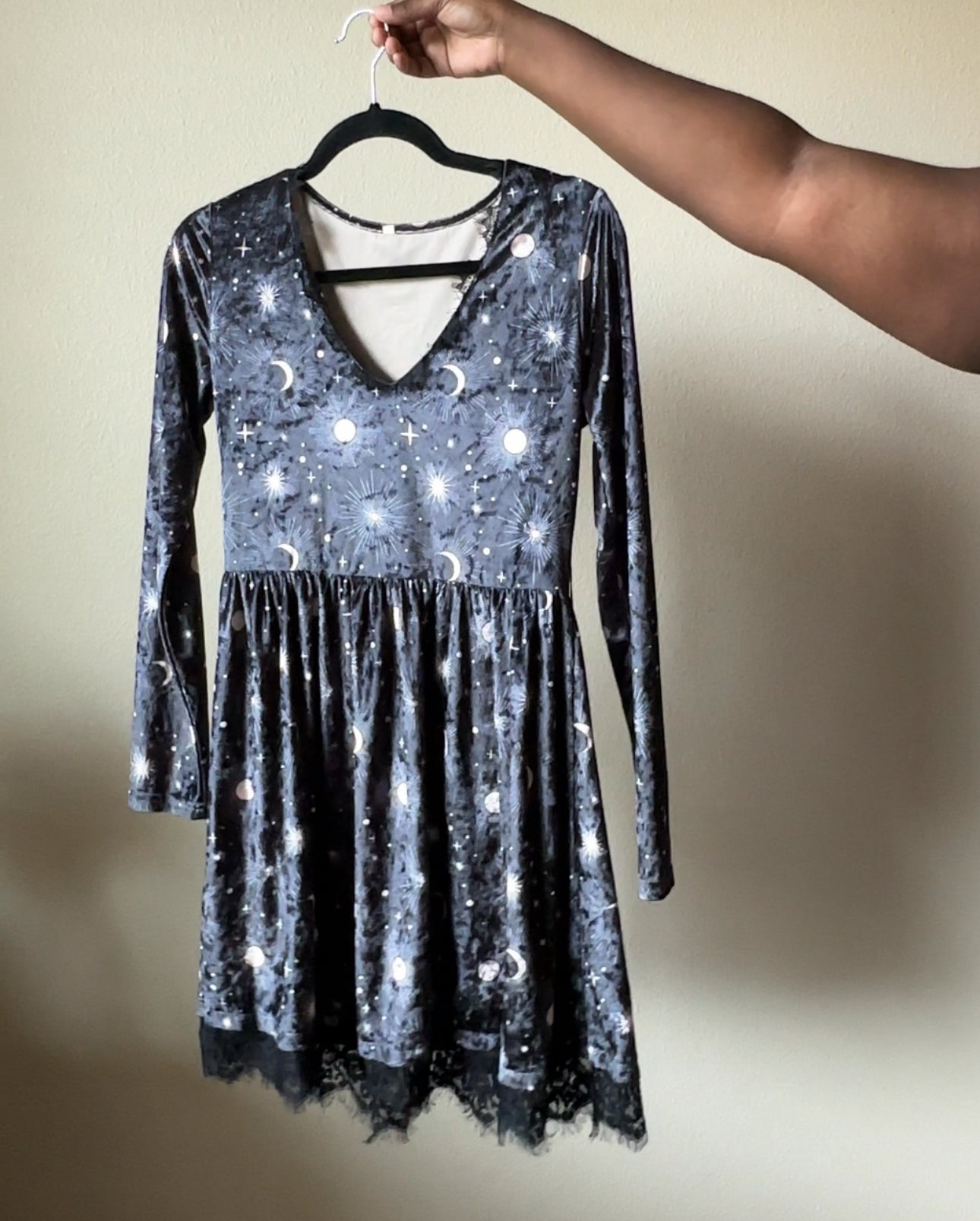 Velvet Moon Print Dress S (1/1) – Naheemah Azor