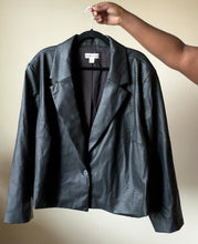 Load image into Gallery viewer, Faux Leather Cropped Blazer 4XL (2/2)
